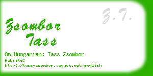 zsombor tass business card